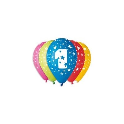 Balónek pastel 30 cm číslo 1 potisk – Zboží Mobilmania