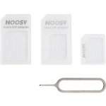 Levné Kryty Adaptér Noosy pre nano a micro sim karty 3 v 1 bílý – Zboží Mobilmania