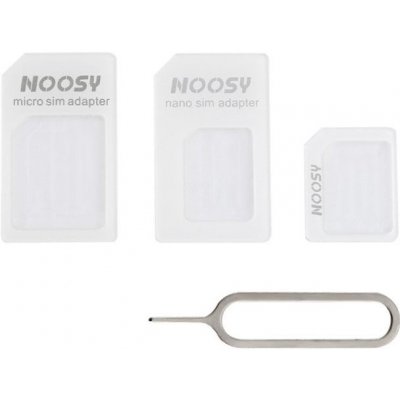 Levné Kryty Adaptér Noosy pre nano a micro sim karty 3 v 1 bílý – Zbozi.Blesk.cz