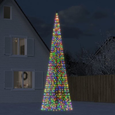 zahrada-XL Vánoční stromek na stožár 1 534 barevných LED diod 500 cm – Zbozi.Blesk.cz
