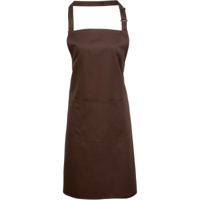 Premier Zástěra Colours PR 154 s laclem a kapsou na břiše COT39015414599-brown Hnědá – Hledejceny.cz