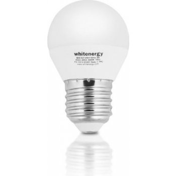 Whitenergy LED žárovka SMD2835 G45 E27 3W teplá bílá