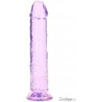 RealRock Crystal Clear Realistic 9 fialové dildo s přísavkou 25,5 x 4,5 cm – Zboží Mobilmania