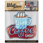 Wall decor Retro Coffee shop - samolepící svítící dekorace 18x23 cm – Hledejceny.cz