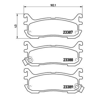 Sada brzdových destiček, kotoučová brzda BREMBO P 49 021 (P49021)