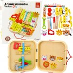 Mamido Dřevěná sada nářadí v kufříku pro děti 59 ks – Zbozi.Blesk.cz