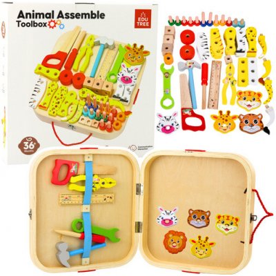 Mamido Dřevěná sada nářadí v kufříku pro děti 59 ks – Zbozi.Blesk.cz