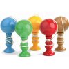 Dřevěná hračka Janod tradičná CADET ROUSSEL CUP&BALL modrá zelená žltá červená hnedá od 7 rokov