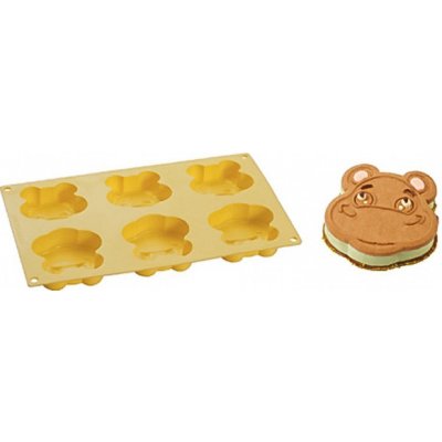 Pavoni Forma na sušenky a na zmrzlinu hroch Hippo 6,5x7,5cm, 85ml 6 ks – Zboží Mobilmania