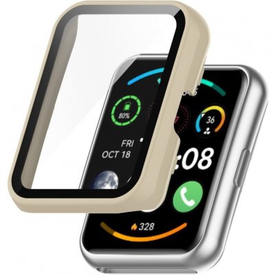 VSECHNONAMOBIL PC FULL COVER Plastový kryt se sklem pro Huawei Watch Fit 2 / Fit 2 Active béžový 68198 – Zboží Živě