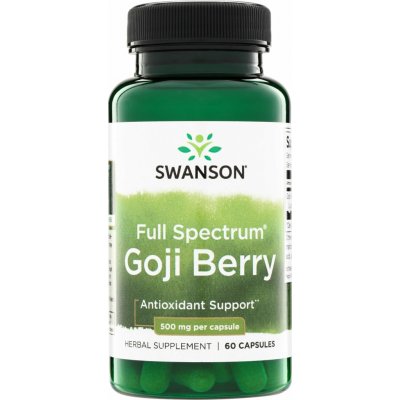 Swanson Goji Berry 500 mg 60 kaplsí – Hledejceny.cz