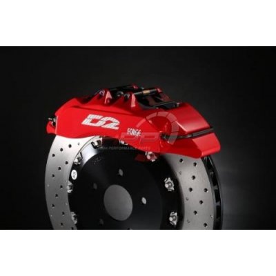 Přední brzdový kit D2 Racing pro Nissan 370Z Z34 (09-), 8-pístkové brzdiče verze Sport, pevné kotouče 356x32mm | Zboží Auto