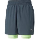 Puma pánské kraťasy RUN 2IN1 5 short DARK SLATE-FIZZY LIG 52104942 šedá