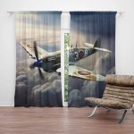 Sablio Závěs Stíhačka Spitfire: 2ks 140x250cm – Hledejceny.cz