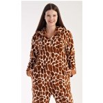 Vienetta Secret Žirafa dámský overal na spaní teplý hnědý – Zboží Mobilmania