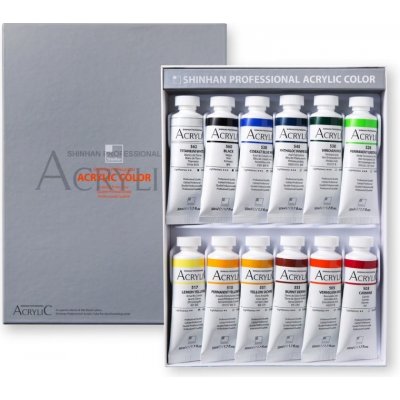 ShinHan akrylové barvy sada A 12 ks 50 ml – Hledejceny.cz