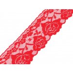 Silonová krajka šíře 70 mm, střední, 2 červená – Zboží Dáma