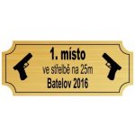 Štítek laserový 50 x 15 mm zlato – HobbyKompas.cz