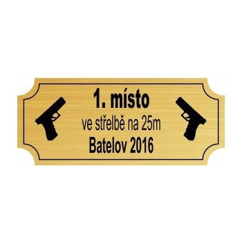 Štítek laserový 50 x 15 mm zlato