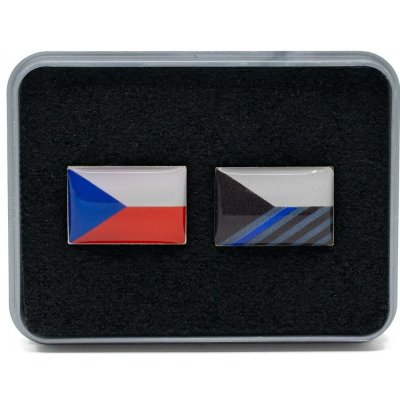 ArmyČastolovice.cz sada odznaků vlajka ČR a vlajka ČR s modrým pruhem – Hledejceny.cz