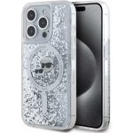Karl lagerfeld Liquid Glitter Karl and Choupette Heads MagSafe pro iPhone 15 Pro Transparent – Zboží Mobilmania