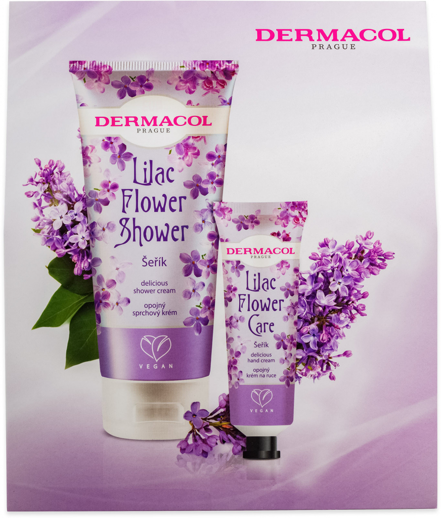 Dermacol Flower Care šeřík sprchový gel 200 ml + krém na ruce 30 ml dárková sada