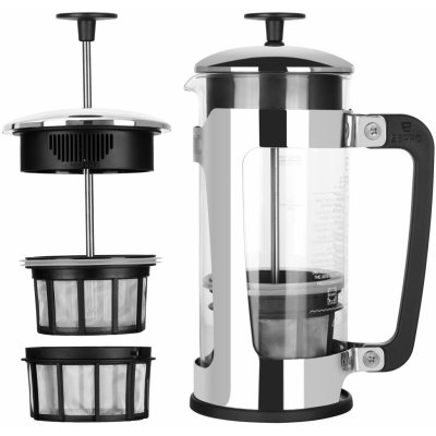 Espro French press kávovar PRESS P5 530 ml, stříbrná, sklo / leštěná nerezová ocel – Zboží Mobilmania