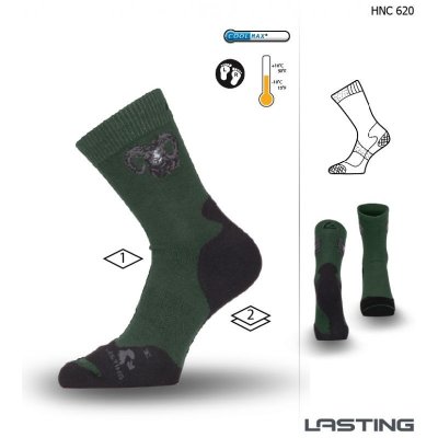Lasting Myslivecká ponožka HNC 620 zelená