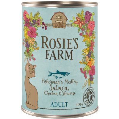 Rosie's Farm Adult losos a kuřecí s krevetami 12 x 400 g
