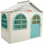 Doloni detský domček béžova / tyrkysová 129 cm x 129 cm x 120 cm – Zboží Dáma