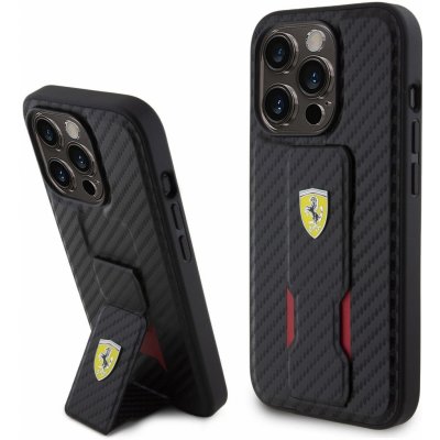 Ferrari Carbon Grip Stand iPhone 15 Pro Max černé