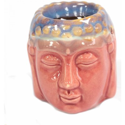 Aw. gifts Aroma lampa Hlava Budhy Růžová modrozelená 9 cm – Zbozi.Blesk.cz