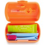 Curaprox Travel set žlutý 2 ks zubních kartáčků + zubní pasta 10 ml dárková sada – Zboží Dáma
