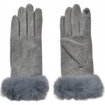 dámské rukavice s kožešinou Twaalbrok šedé – Zboží Mobilmania