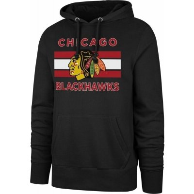 Chicago Blackhawks NHL Burnside Pullover Hoodie Jet Black