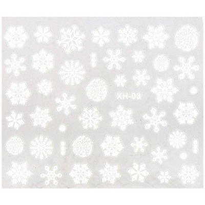 BIO NAILS Nálepka Vánoce XH 03 bílá – Zboží Mobilmania