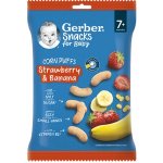 Gerber Snacks kukuřičné křupky jahoda a banán 28 g – Zboží Dáma