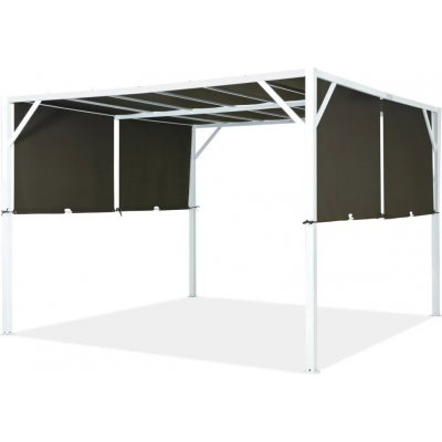 Garden Point Santorini 3 x 3 m bílá a hnědá GAP297 – Sleviste.cz