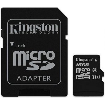 Kingston microSDHC 16 GB Class 4 SDC4/16GBSP
