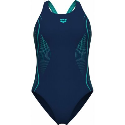 Arena WOMEN'S SWIM PRO BACK GRAPHIC 005532/780 tmavě modrá – Zboží Dáma