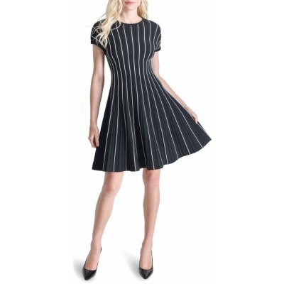 DKNY S/L RIBBED TIPPEDFIT BLK CREAM – Zboží Dáma