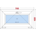SMART Plastové okno 70x40, Sklopné – HobbyKompas.cz