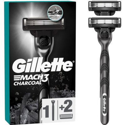 Gillette Mach3 Charcoal + 2 ks hlavic – Zboží Mobilmania