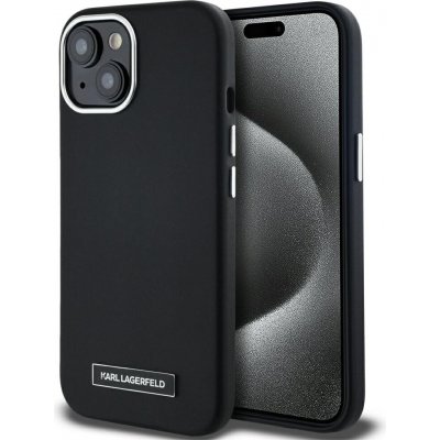 Karl Lagerfeld - Kožený MagSafe KLHMP15SPGMSRPK - iPhone 15 - FW Metal Plate – Zboží Živě