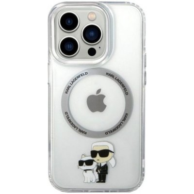 Karl Lagerfeld IML Karl and Choupette NFT kryt s MagSafe iPhone 15 Pro Max - čiré