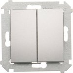 Simon DW6/2.01/X/43 řazení 6+6 přístroj s krytem 10AX 250V šroubové svorky stříbrná – Hledejceny.cz