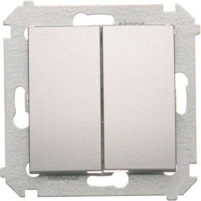 Simon DW6/2.01/X/43 řazení 6+6 přístroj s krytem 10AX 250V šroubové svorky stříbrná – Hledejceny.cz