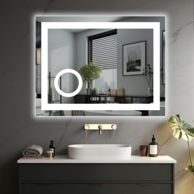 IREDA Koupelnové zrcadlo s LED osvětlením 80 x 60 cm 92027 – Sleviste.cz