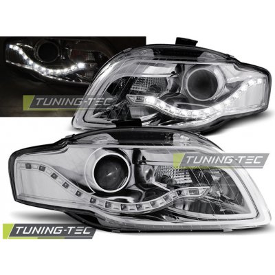 Tuning-Tec Přední čirá LED světla Audi A4 (2004 - 2008) - chromované – Hledejceny.cz