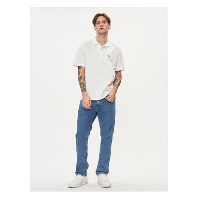 Calvin Klein Jeans Polokošile J30J325433 Bílá – Zboží Mobilmania